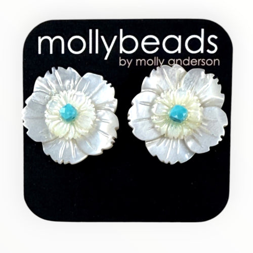 E2305T Pearl flower studs