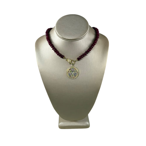 N4031 -Agate beads with removable pendant