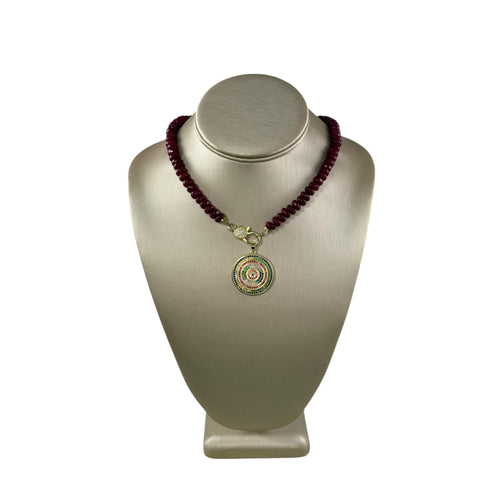 N4030 -Agate beads with removable pendant