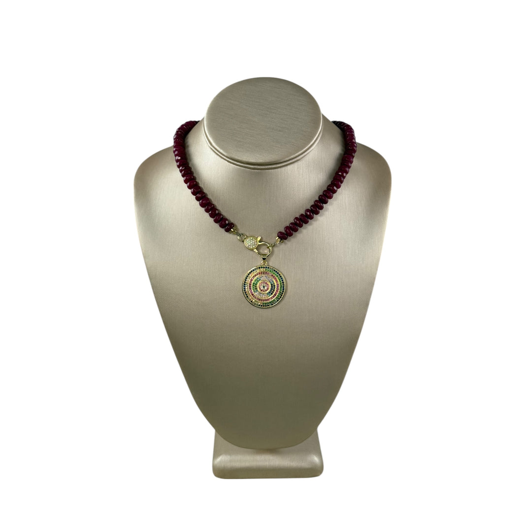 N4030 -Agate beads with removable pendant