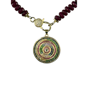 N4031 -Agate beads with removable pendant