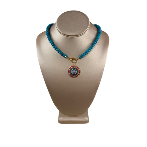 N4032 - Turquoise beads with removable pendant