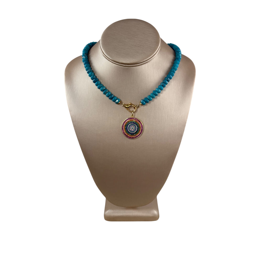 N4032 - Turquoise beads with removable pendant