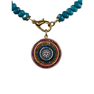 N4032 - Turquoise beads with removable pendant