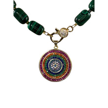 N4026 -Malachite beads with removable pendant