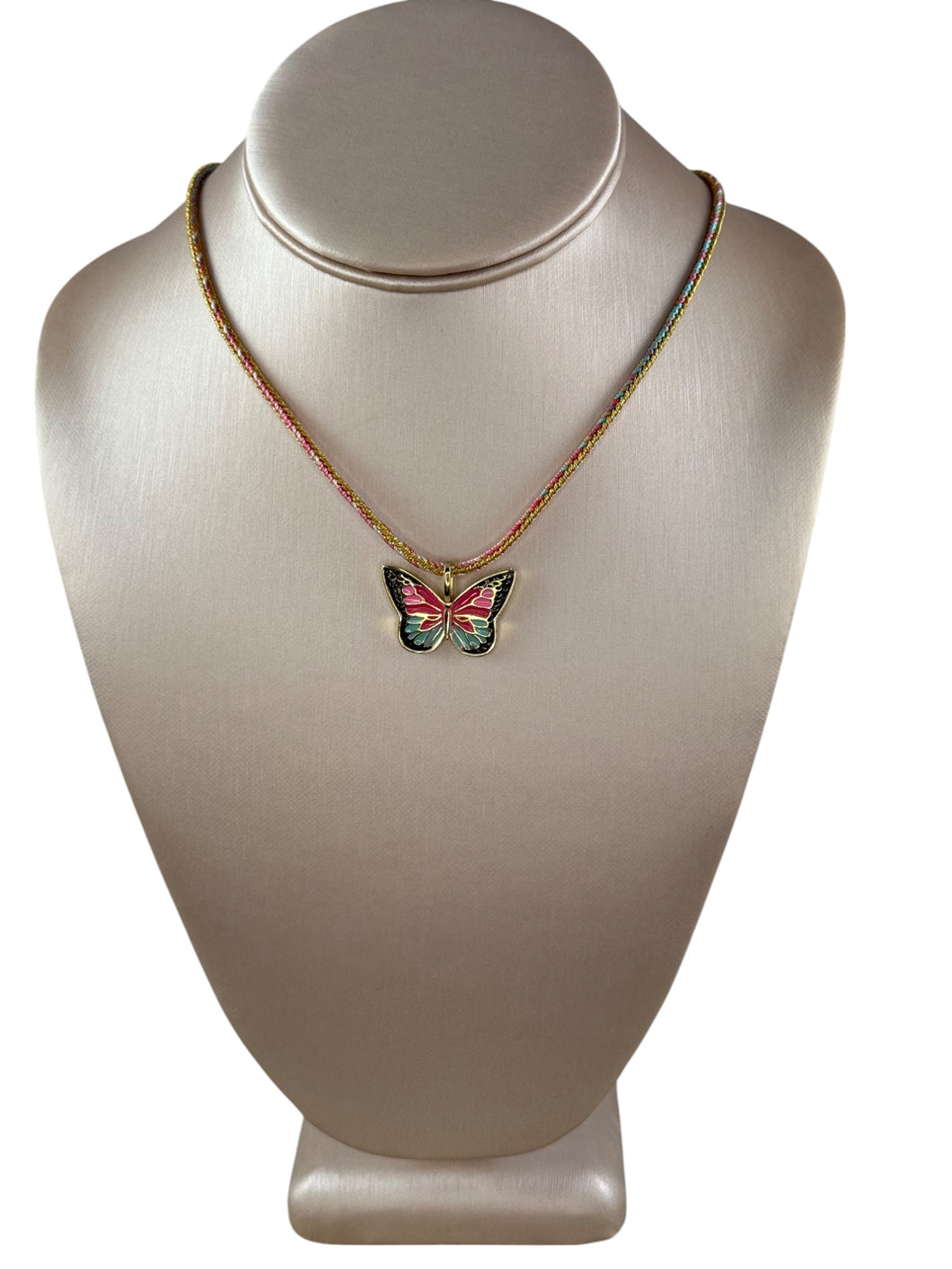 N4061 - Cord necklace with butterfly