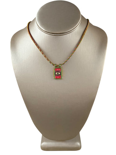 N4063 - Cord necklace with evil eye charm