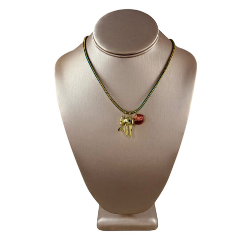 N4070 - Cord necklace with sea life charms
