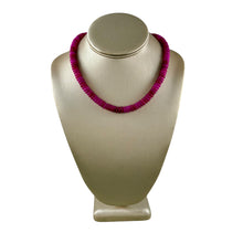 N4083 - Pink agate beads with rhinestone clasp