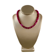 N4082 - Pink agate faceted beads with rhinestone clasp