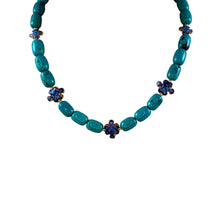 N4102- Turquoise with cloisonné beads