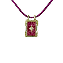 N4095 - Cord necklace with enamel charm