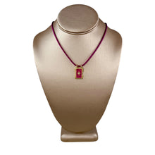 N4095 - Cord necklace with enamel charm