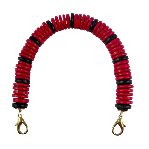 MBH03 -Red and black beaded handle