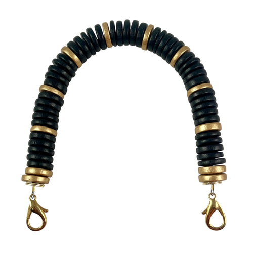 MBH05 -Black and gold beaded handle