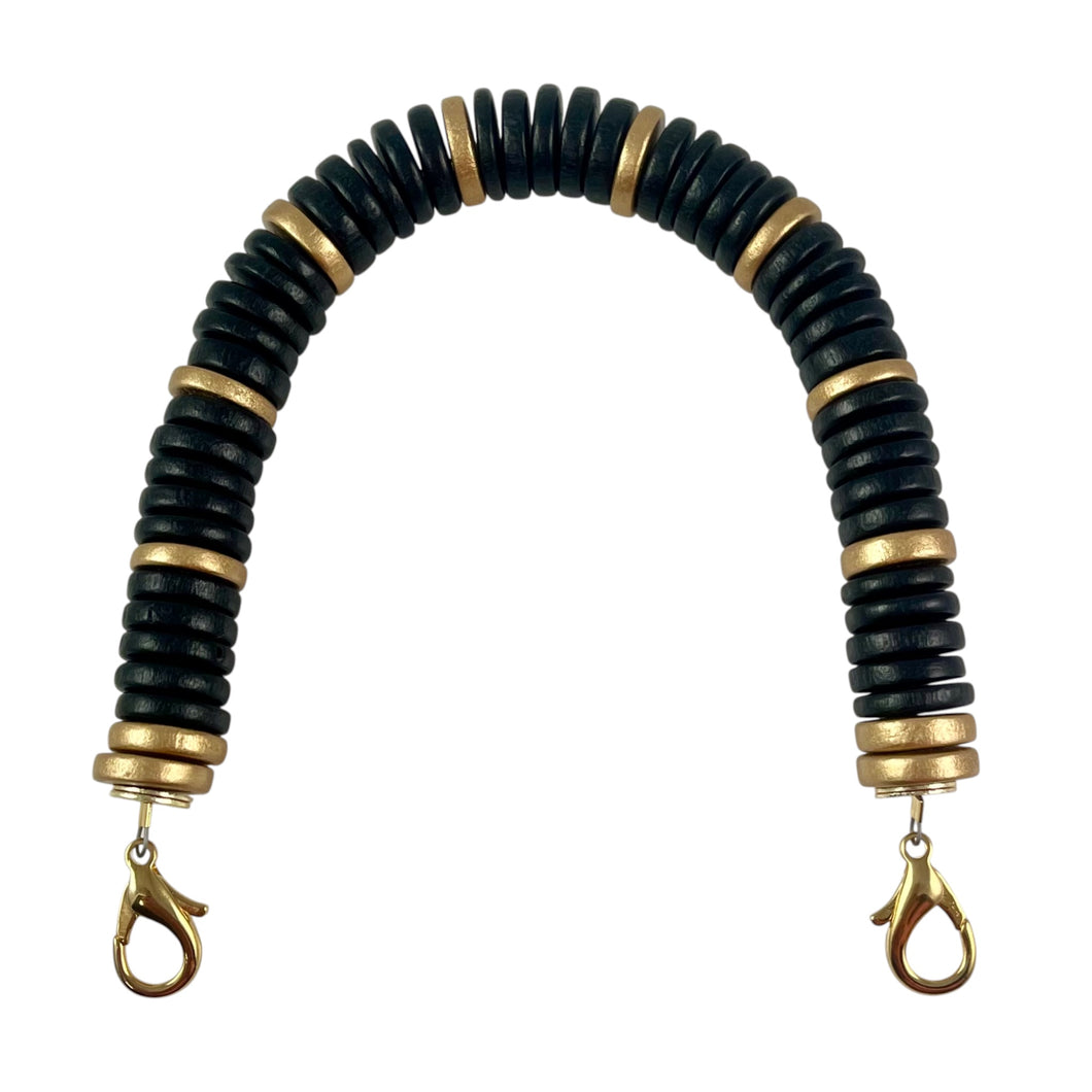 MBH05 -Black and gold beaded handle
