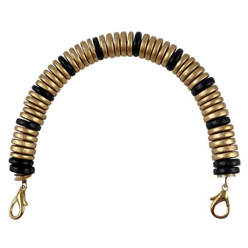 MBH06 -Black and gold beaded handle